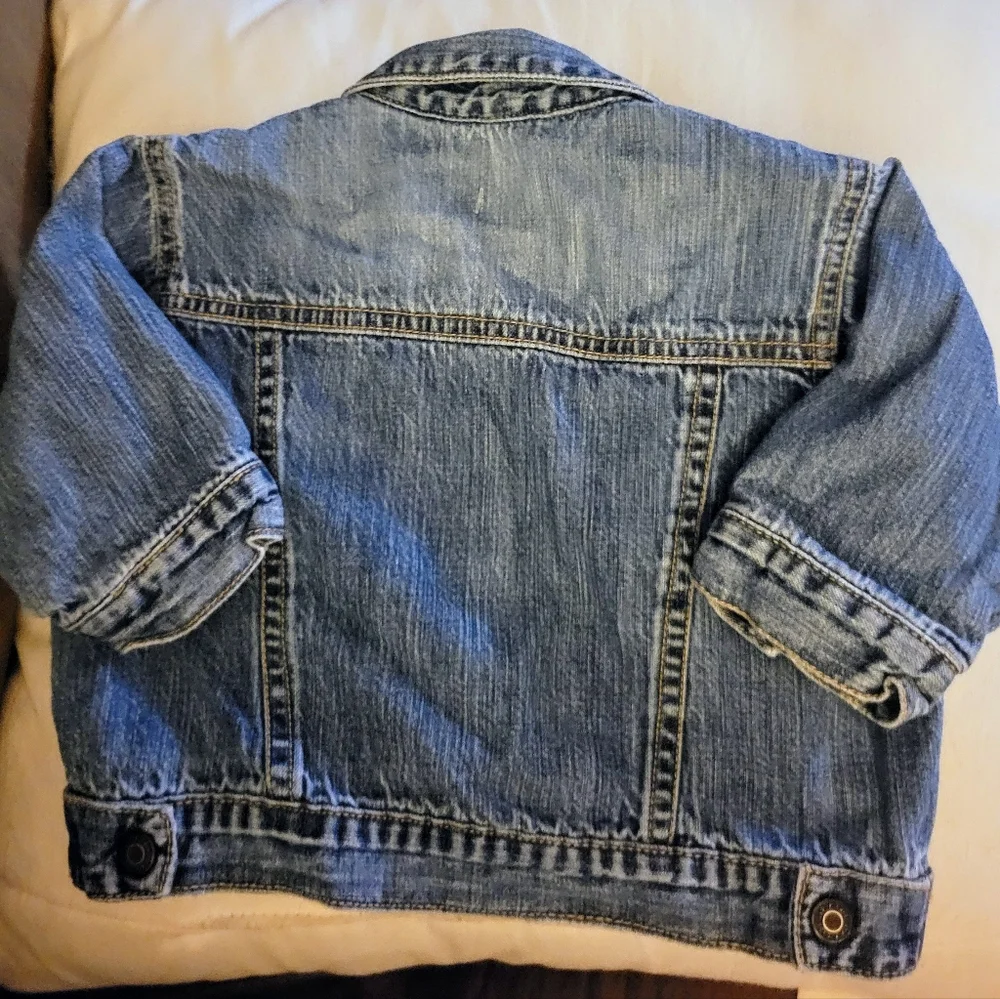 Infant 3-6 Months Baby Gap Icon Lined Denim‎ Jacket Jersey